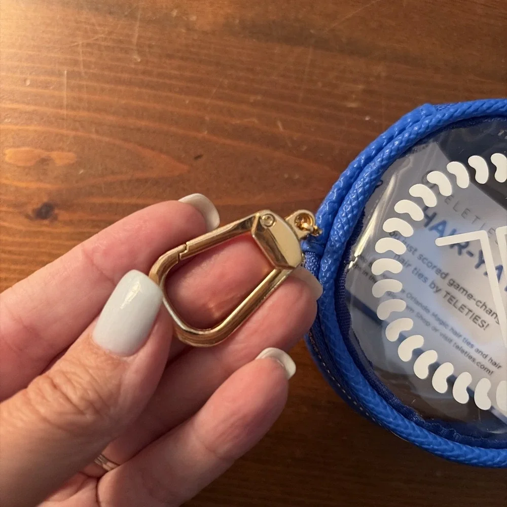 ORLANDO MAGIC X TELETIES Blue Keychain Pouch w/3 Stuff The Magic Dragon Hair Tie